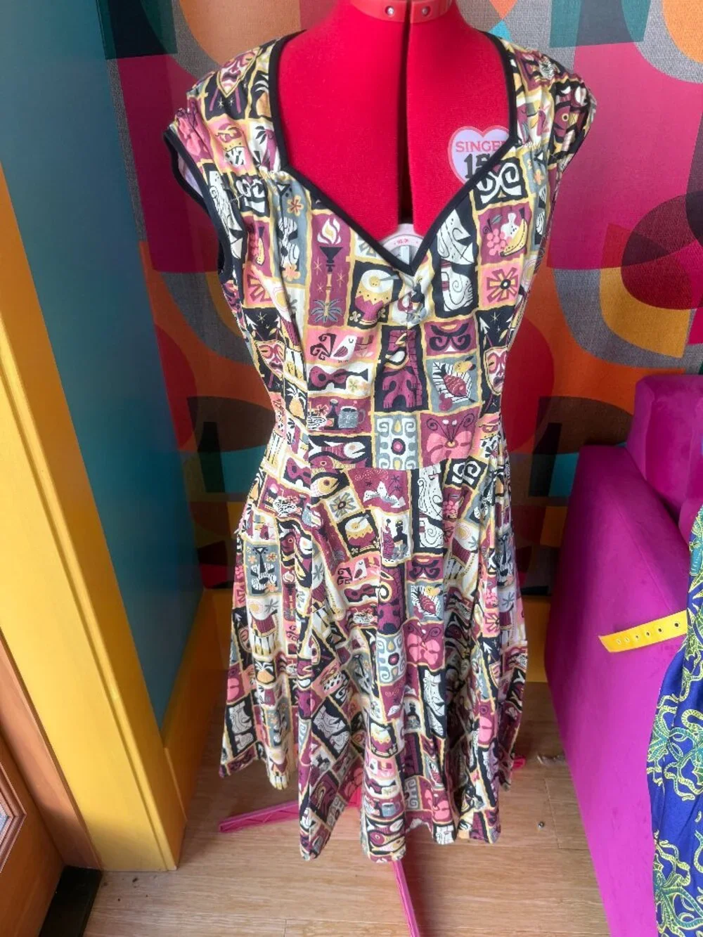 Pinup Girl Tiki Dress, Heidi, XL - Picture 1 of 4